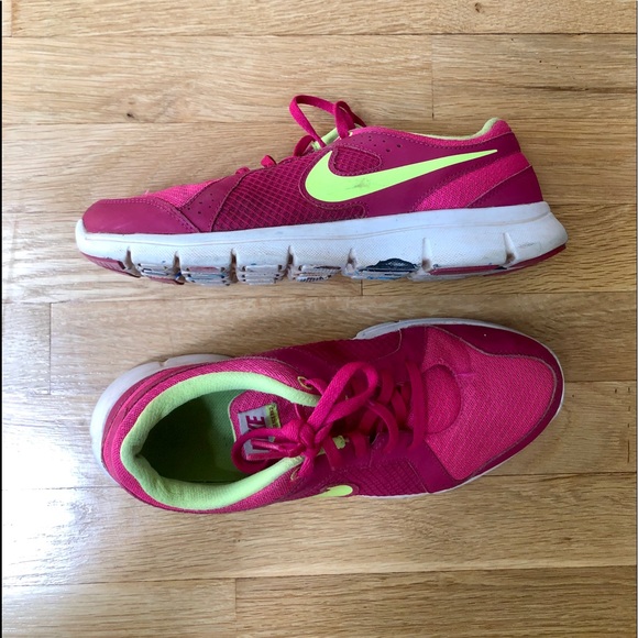 Nike Shoes Nike Pink And Green Running Sneakers Poshmark